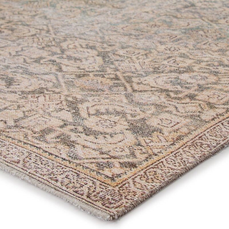 Ally Floral Gold Area Rug 10'x14' thumbnail 7