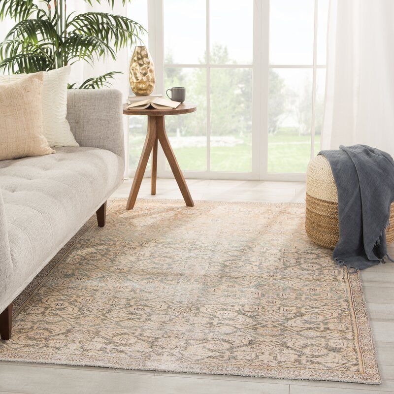 Ally Floral Gold Area Rug 10'x14' thumbnail 3