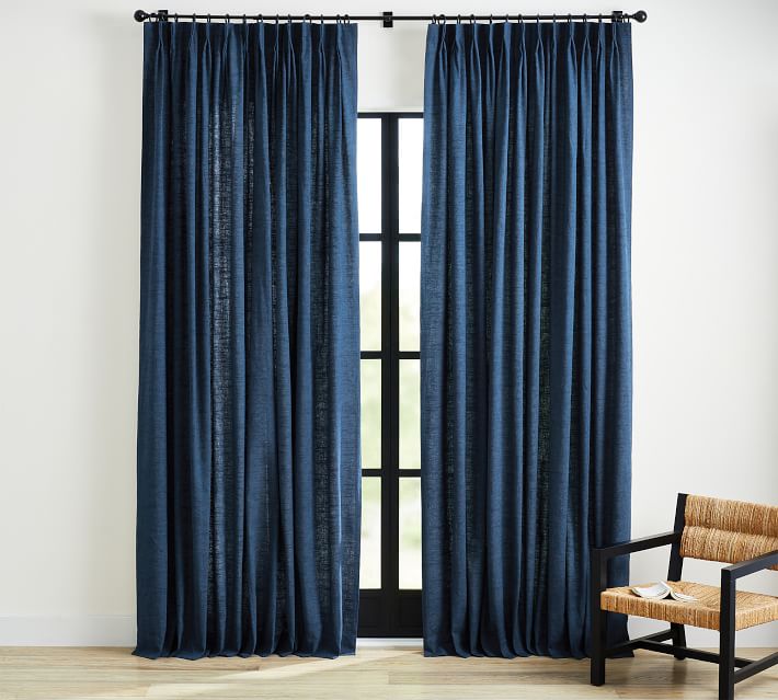 Emery Linen Pinch Pleat Curtain 108" thumbnail 2