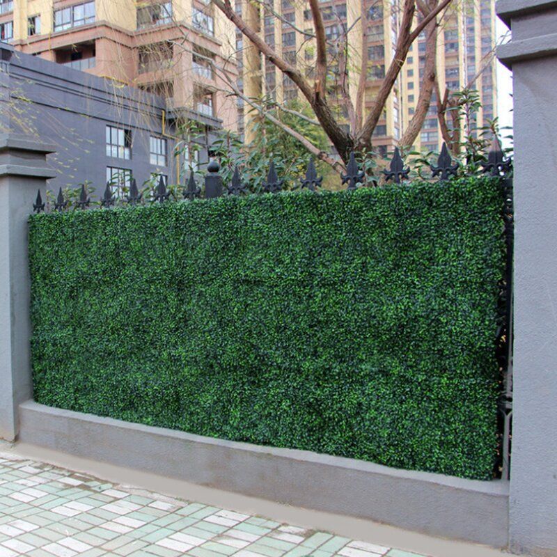 Plant Artificial Mat Green Wall Hedge Grass Set of 48 thumbnail 5