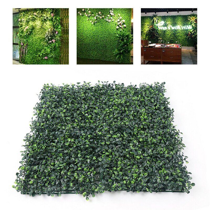 Plant Artificial Mat Green Wall Hedge Grass Set of 48 thumbnail 6