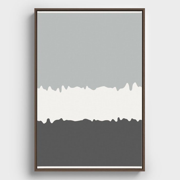 Boho Decor Blue Abstract Canvas With Frame-24"x36" thumbnail 2