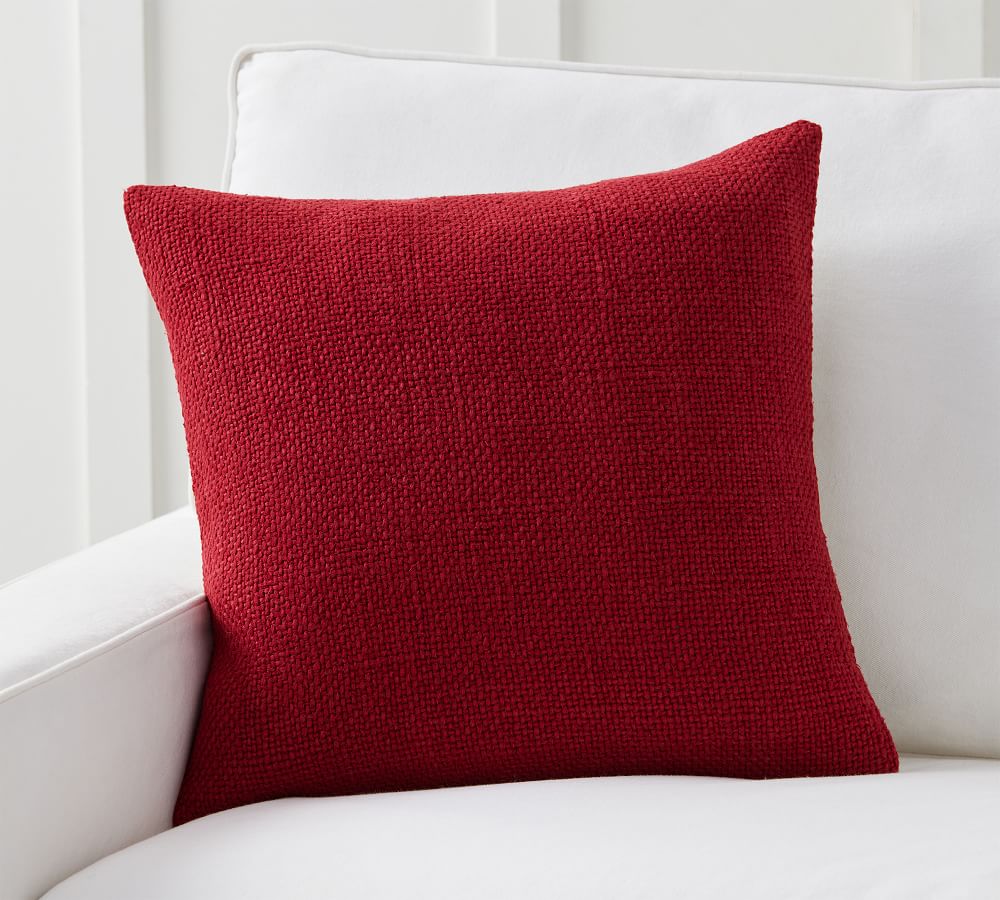 Faye Textured Linen Pillow Cover With Insert 20"x20" thumbnail 2