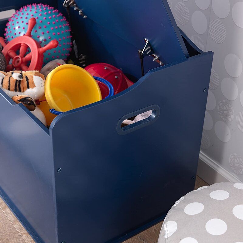 Wooden Toy Box Bench With Safety Hinged Lid thumbnail 3