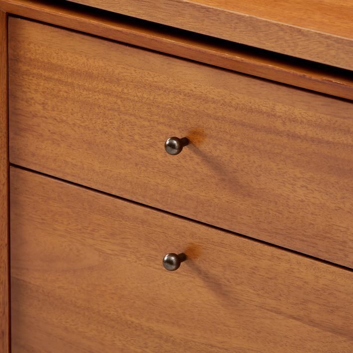 Mid Century Modular L Shaped Desk File Cabinet Bookcase thumbnail 6