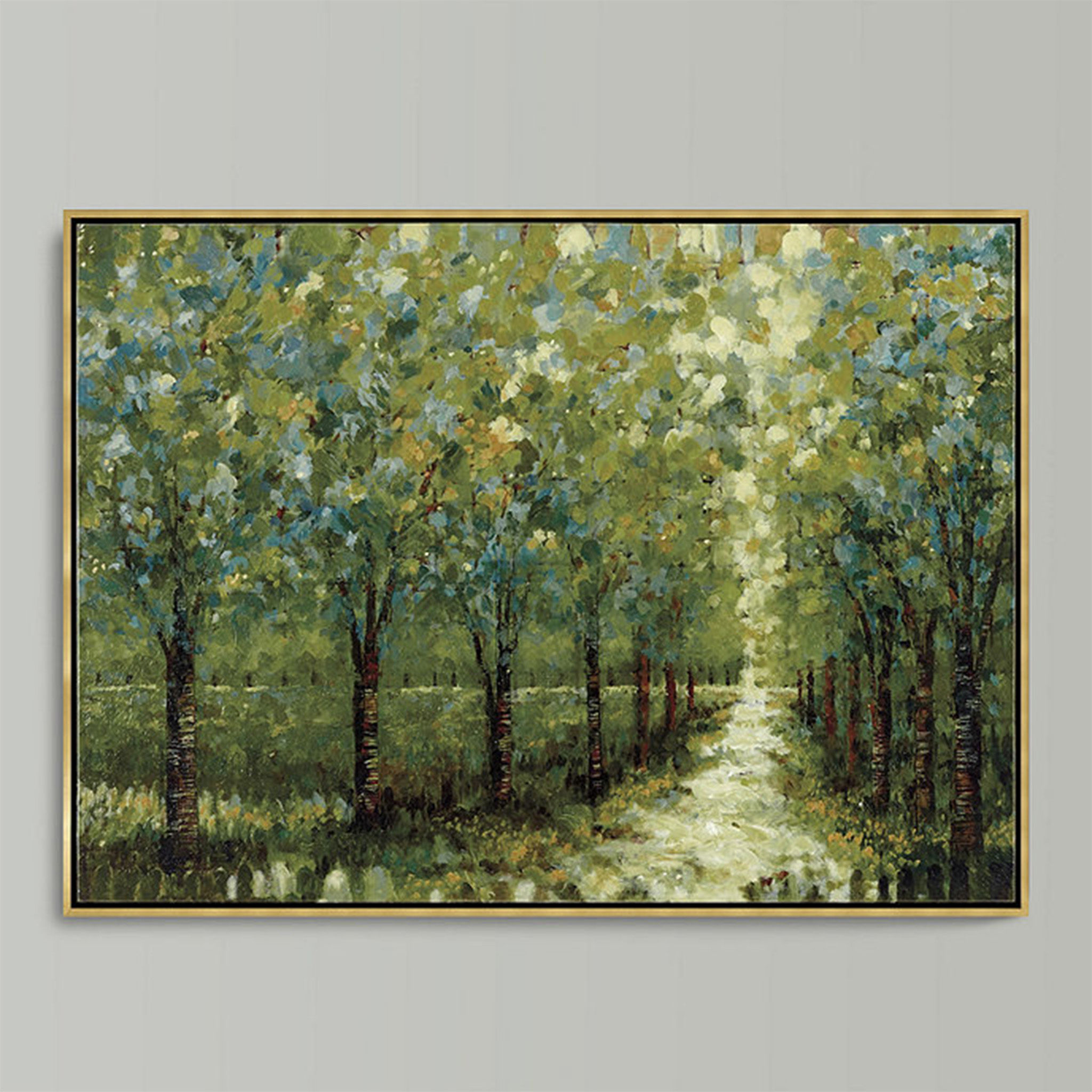 Spring Walkway Framed Canvas With Frame 34"x47" thumbnail 2