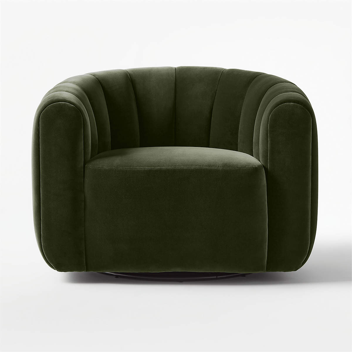 Fitz Green Velvet Swivel Chair thumbnail 4