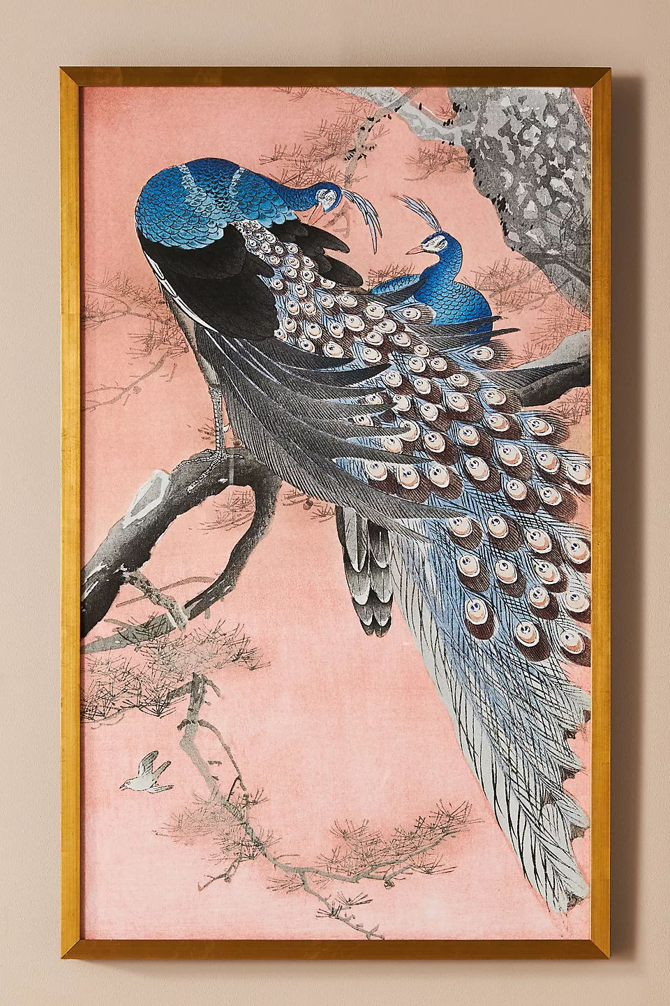 Peacocks Wall Art With Frame 22"x31" thumbnail 3