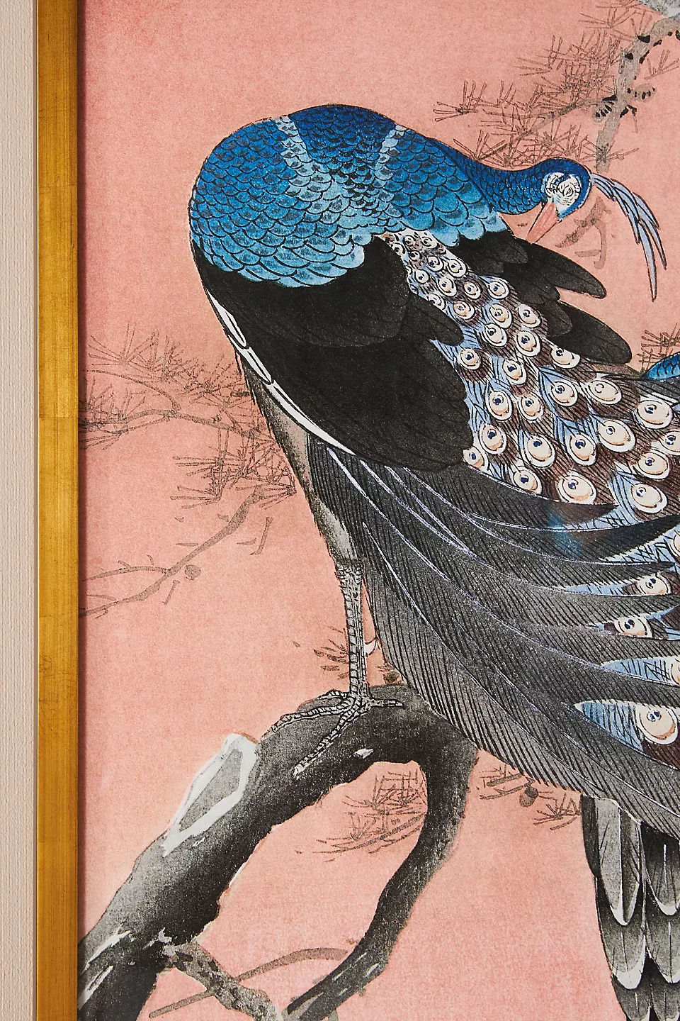 Peacocks Wall Art With Frame 22"x31" thumbnail 4