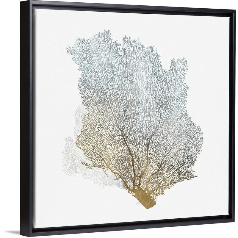 Delicate Coral I by Isabelle Z Painting on Canvas With Frame-32''x32'' thumbnail 2
