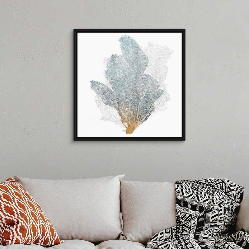 Delicate Coral II by Isabelle Painting on Canvas With Frame-32''x32'' thumbnail 3