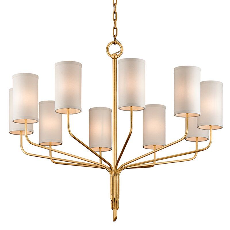 Kathy 10 Light Shaded Classic Traditional Chandelier thumbnail 2
