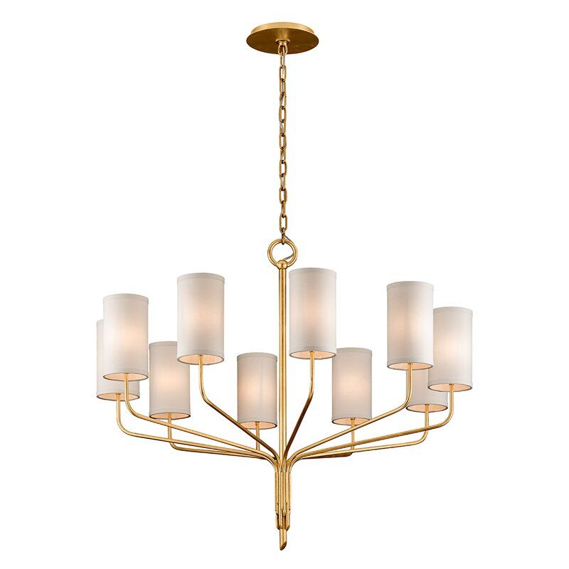 Kathy 10 Light Shaded Classic Traditional Chandelier thumbnail 3