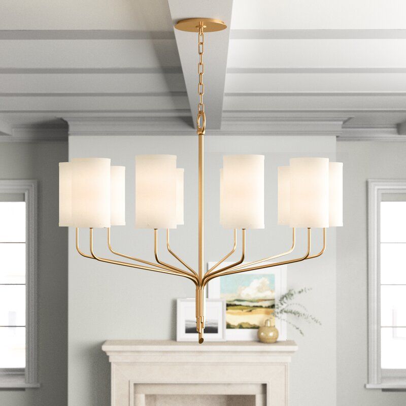 Kathy 10 Light Shaded Classic Traditional Chandelier thumbnail 4