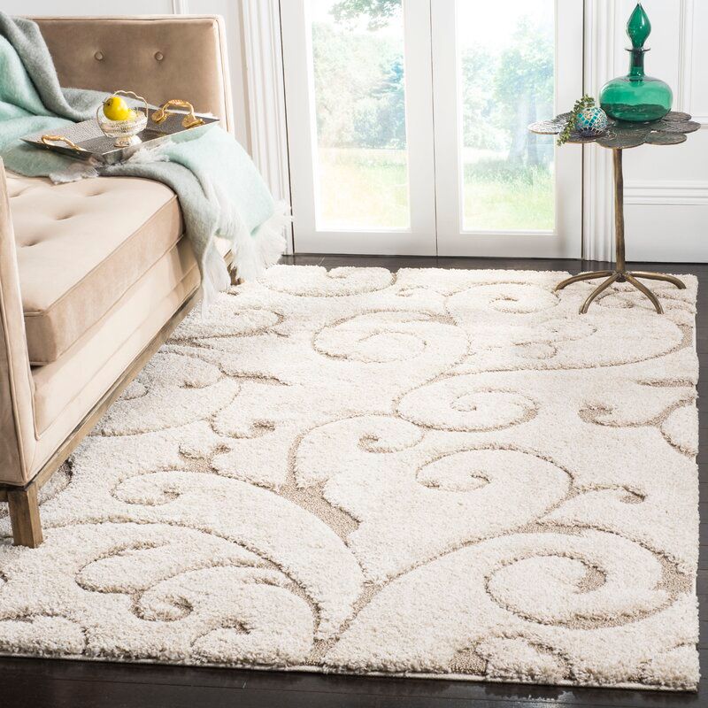 Deanna Floral Cream Beige Area Rug 6'x9' thumbnail 2