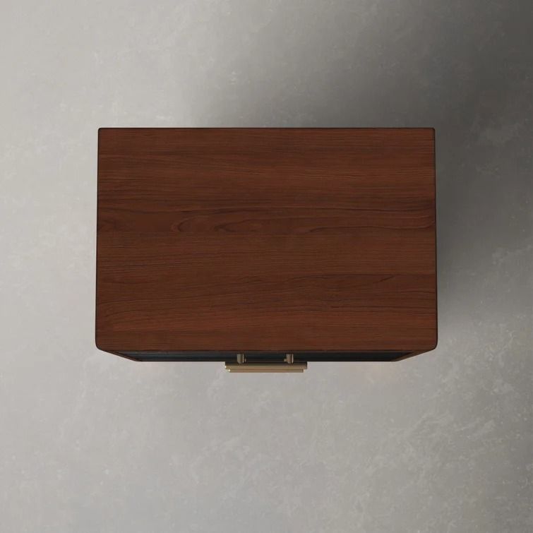 Twedt Tall Drawer Nightstand in Dark WalnutBlack thumbnail 4