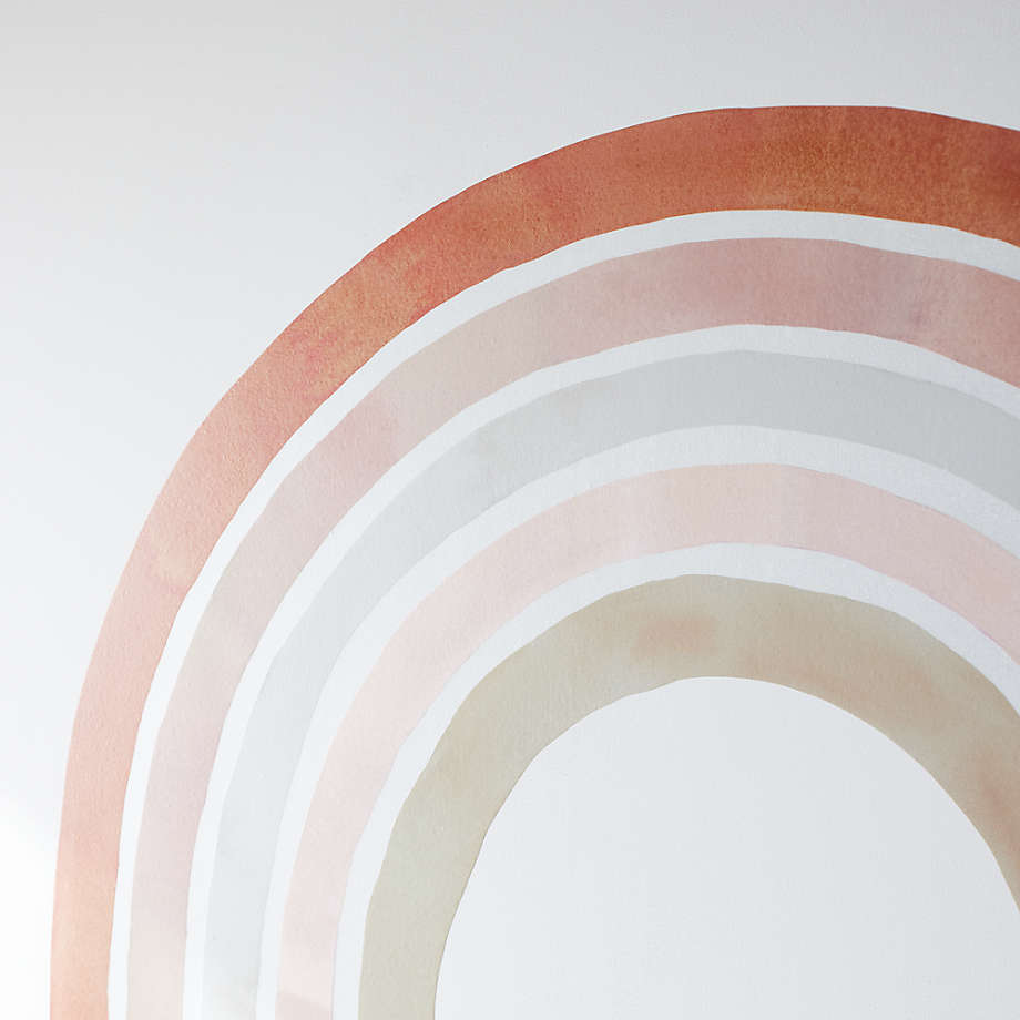 Neutral Watercolor Rainbow Large Wall Decal thumbnail 4