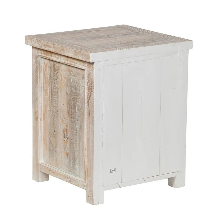 Vincente Tall 3 Drawer Nightstand in White Washed thumbnail 4