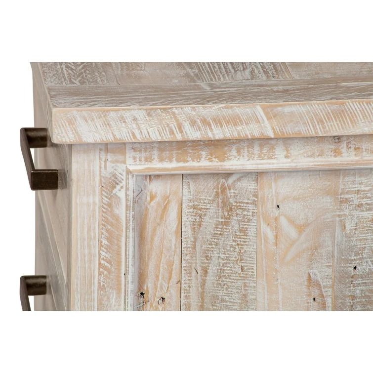 Vincente Tall 3 Drawer Nightstand in White Washed thumbnail 5