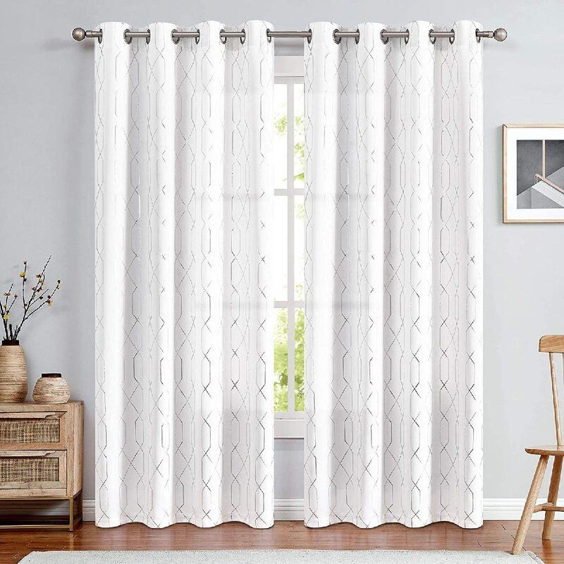 Benis Geometric Blackout Thermal Gromment Curtain Panels Set of 2 84" thumbnail 2