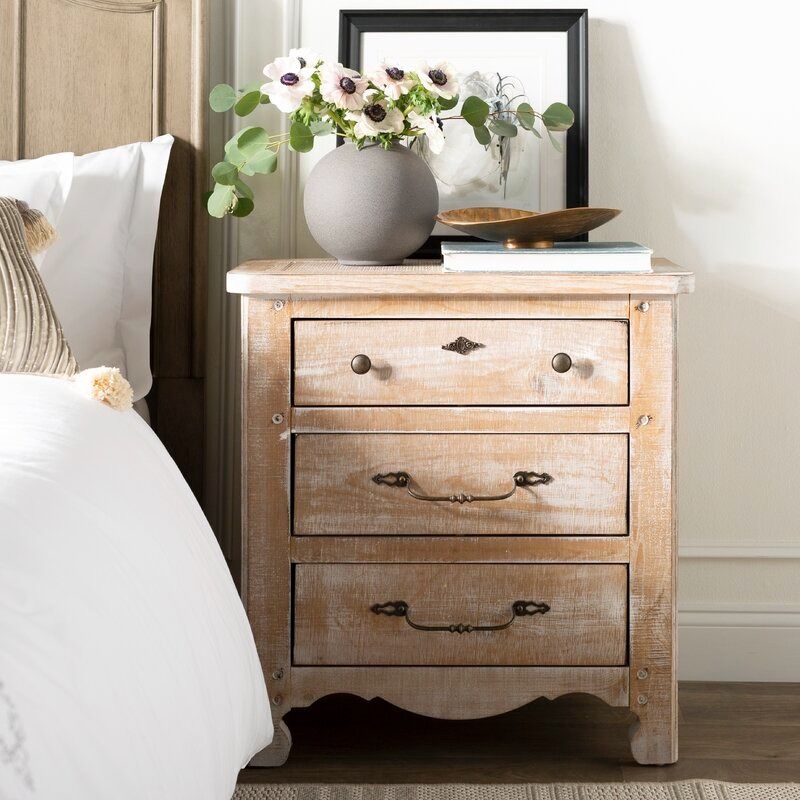 Tall 3 Drawer Nightstand thumbnail 2
