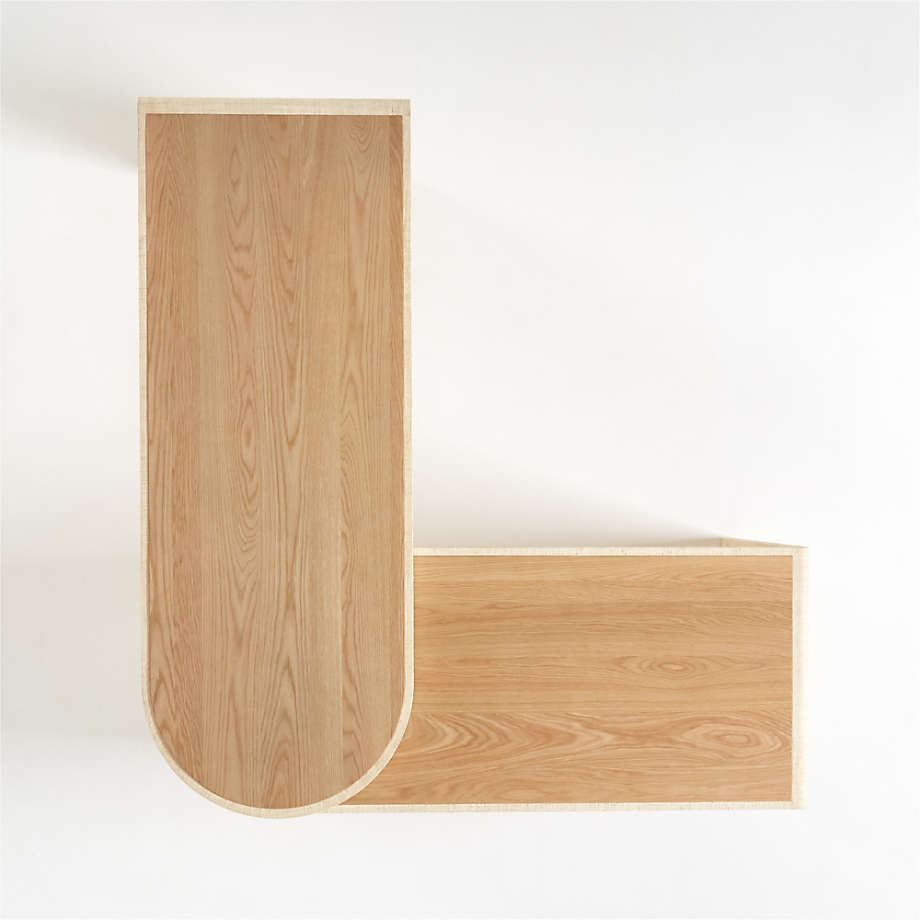 Twist Grasscloth Rotating Desk (Open) thumbnail 4