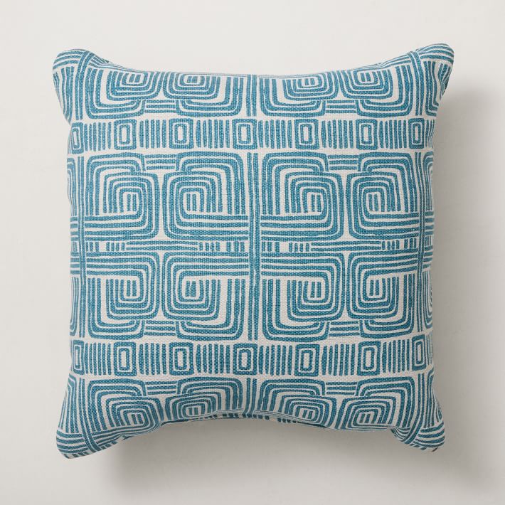 Winding Maze Indoor Outdoor Pillow With Insert 22"x22" thumbnail 2