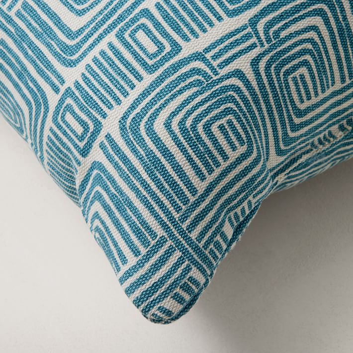 Winding Maze Indoor Outdoor Pillow With Insert 22"x22" thumbnail 3