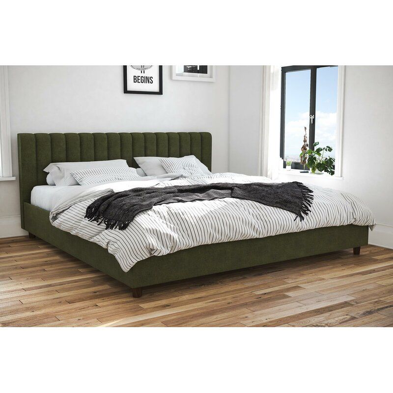 Brittany Tufted Upholstered Platform Bed King thumbnail 2