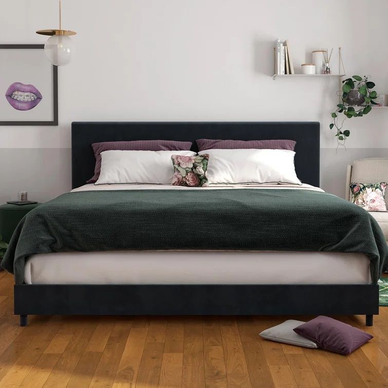 Taylor Upholstered Low Profile Standard Bed King thumbnail 2