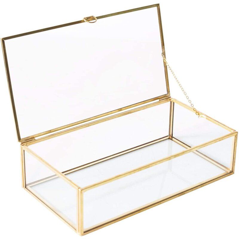 Golden Glass Jewelry Keepsake Box thumbnail 4