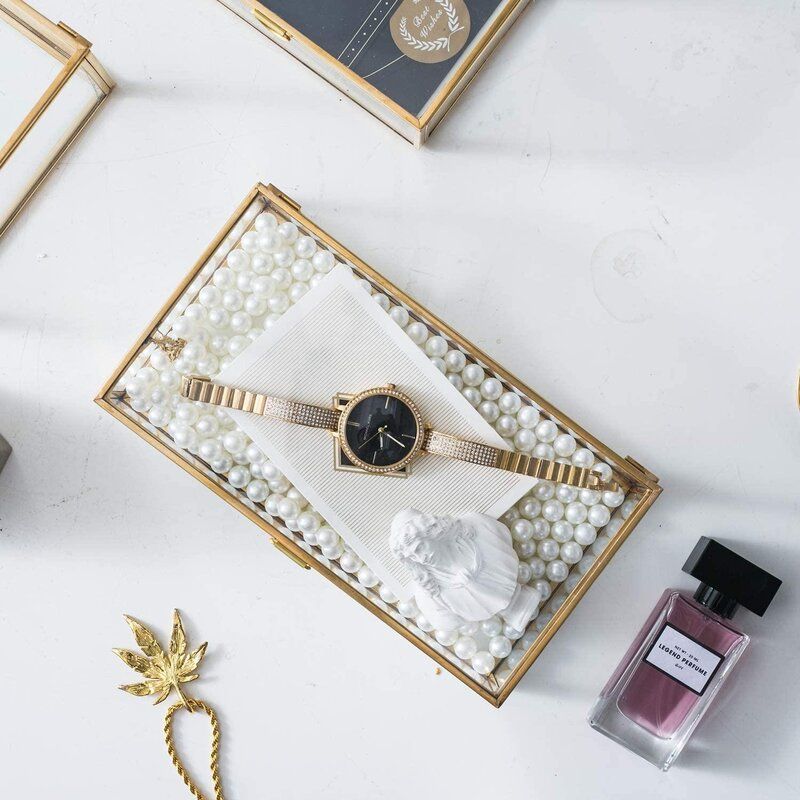 Golden Glass Jewelry Keepsake Box thumbnail 5