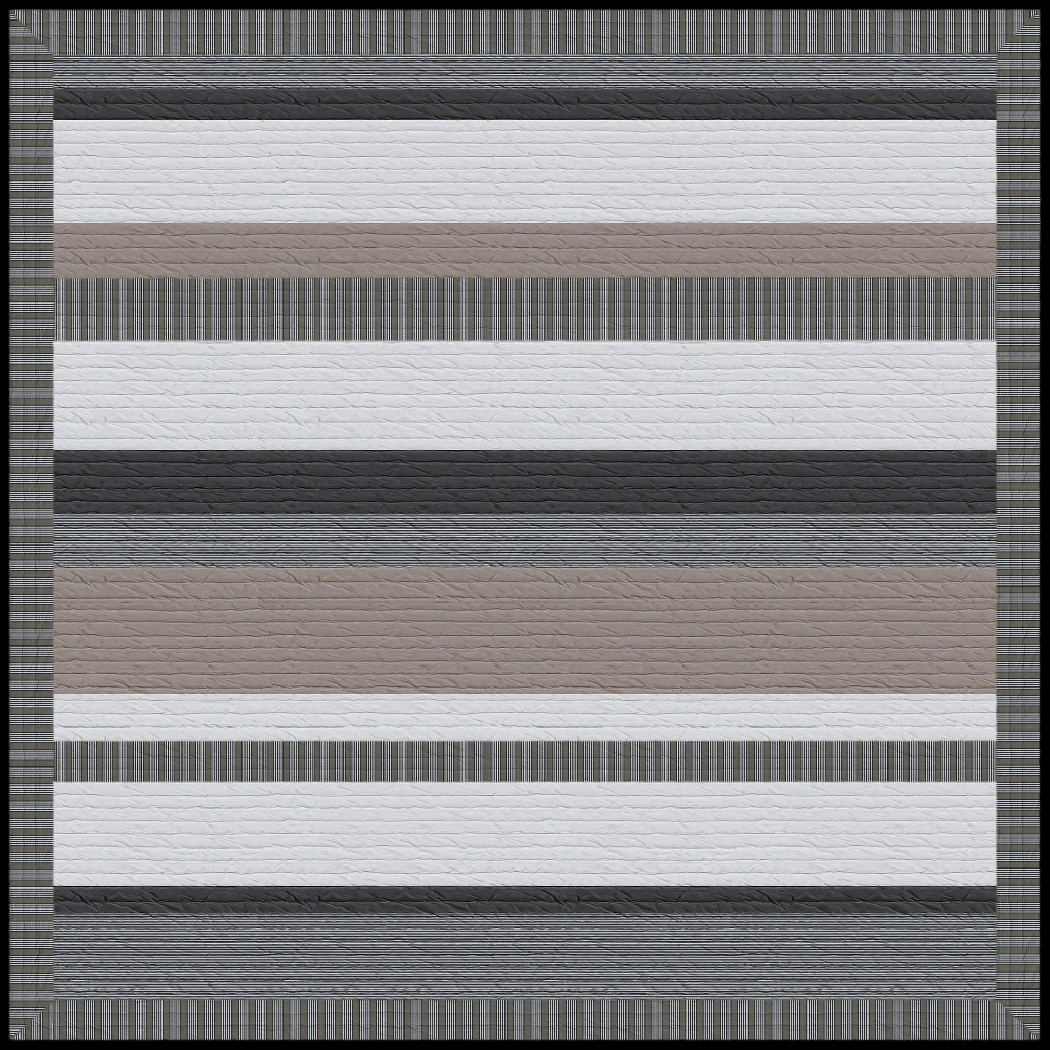 Tideway Off White Khaki Blue Standard Cotton Reversible Quilt thumbnail 2