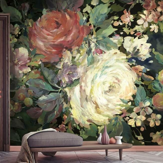 Impressionist Floral Wall Mural Wallpaper thumbnail 2