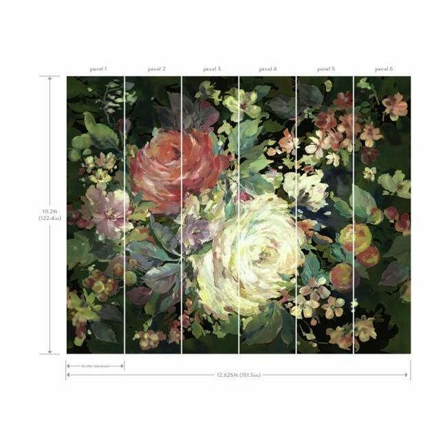 Impressionist Floral Wall Mural Wallpaper thumbnail 3