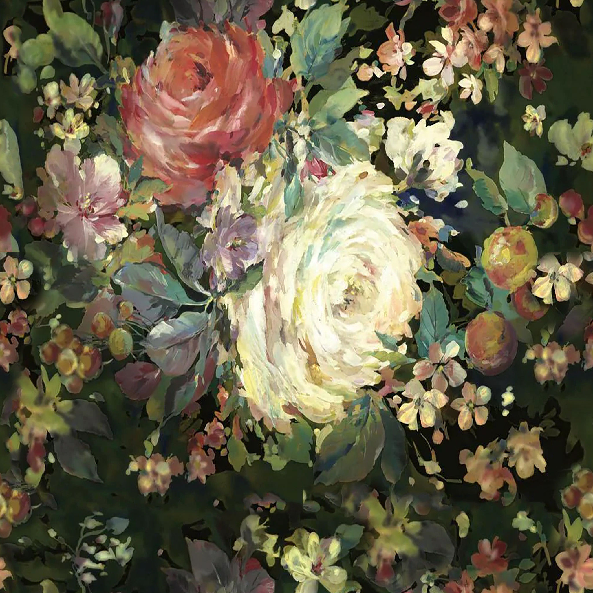 Impressionist Floral Wall Mural Wallpaper thumbnail 4