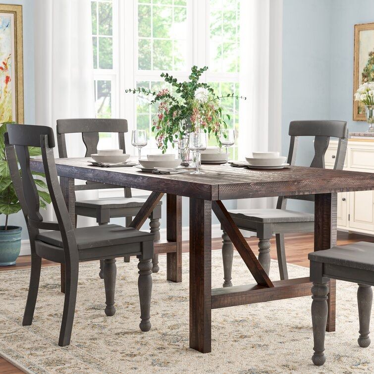 Demetrius Acacia Solid Wood Dining Table thumbnail 2
