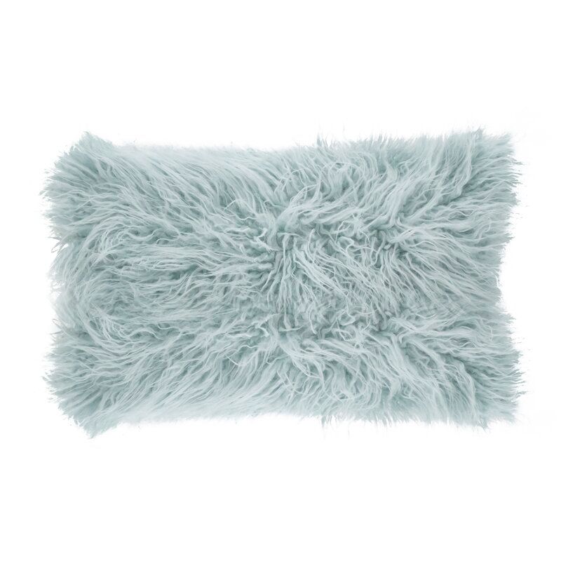 Whipton Mongolian Faux Fur Lumbar Pillow No Insert 20"x12" thumbnail 2