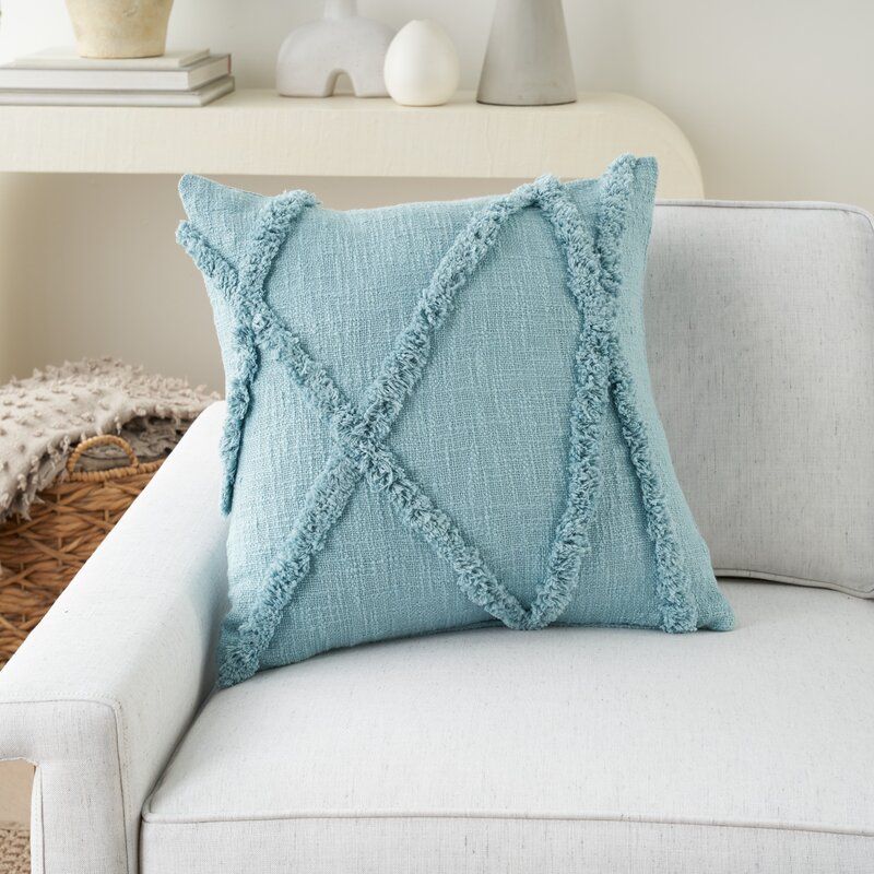 Tracey Square Cotton Pillow Cover With Insert 18"x18" thumbnail 2