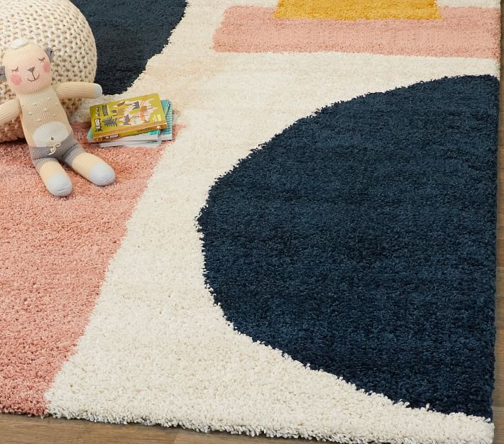 Stain Resistant Geometric Shag Rug-7'x10' thumbnail 3