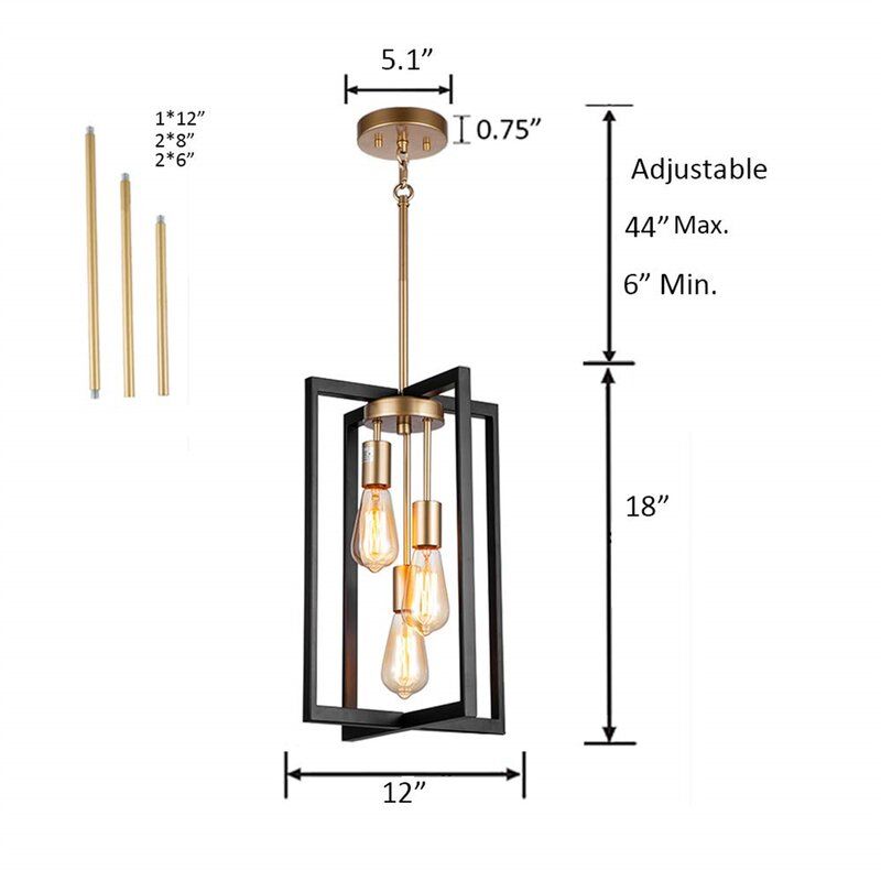 Irvina 3 Light Kitchen Island Modern Linear Pendant thumbnail 5