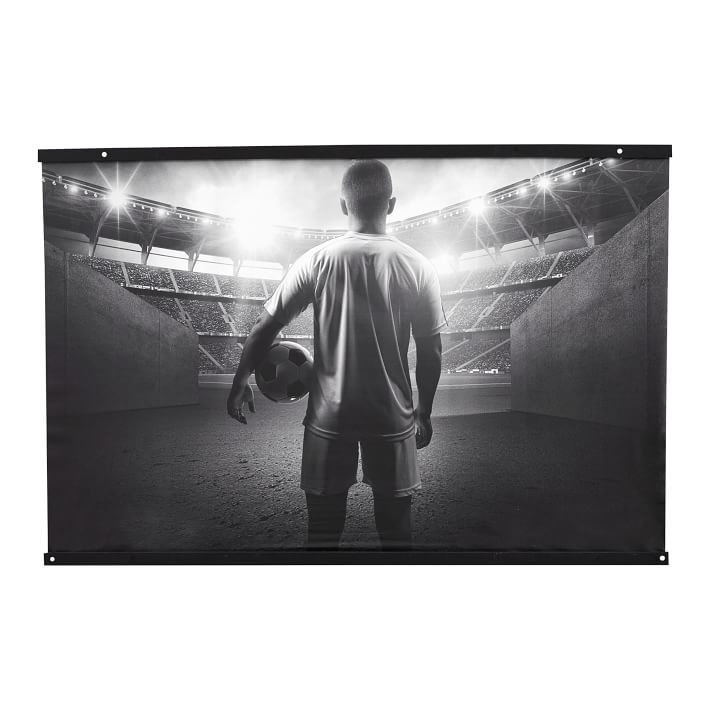 Black and White Soccer Wall Mural-3'x4' thumbnail 2