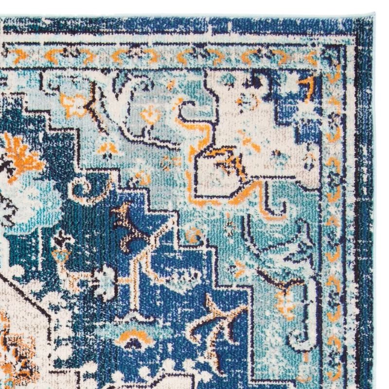 Ferretti Oriental CreamLight Blue Area Rug-8'x10' thumbnail 7