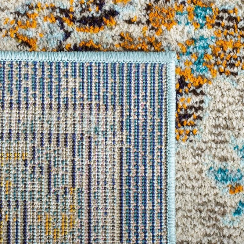 Ferretti Oriental CreamLight Blue Area Rug-8'x10' thumbnail 6