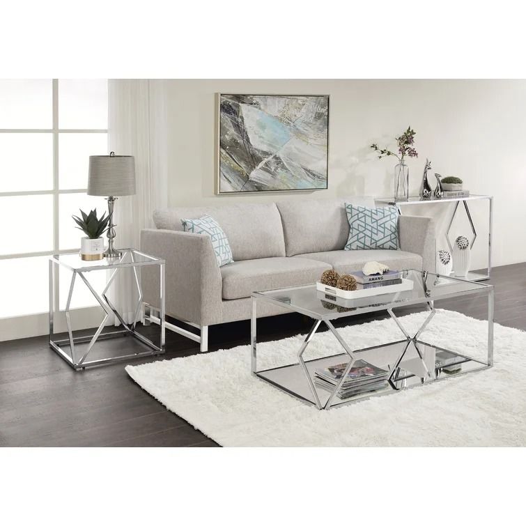 Aneli Glass Frame End Table thumbnail 2