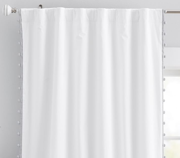 Cotton Pom Pom Blackout Curtain Panel 30"x63" thumbnail 3