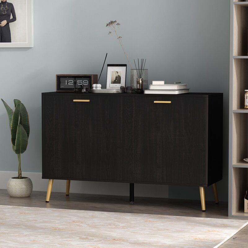 2 Door Cabinet With Metal Legs thumbnail 3