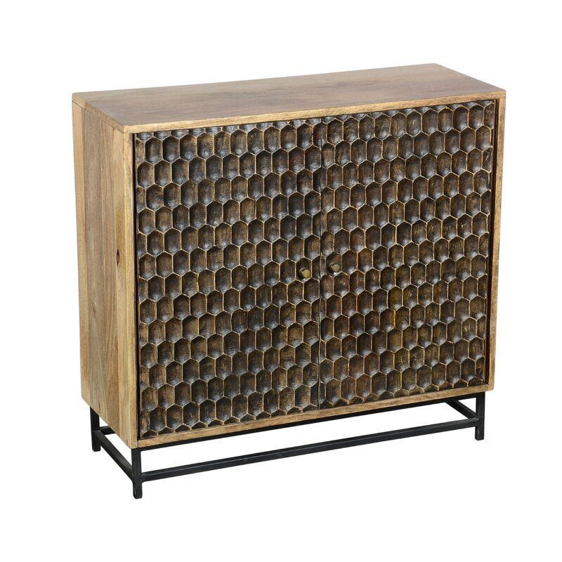 Azar Tall Solid Wood Door Accent Cabinet thumbnail 2