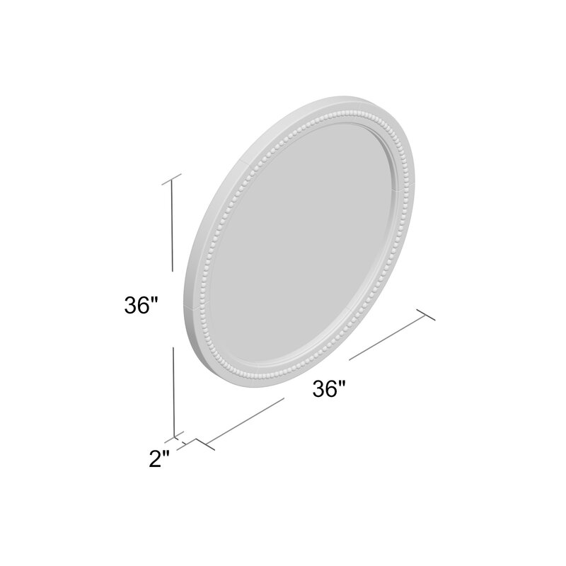 Elle Round Wood Accent Mirror thumbnail 9