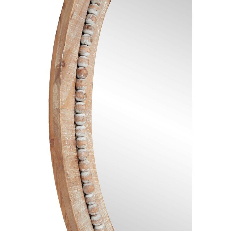 Elle Round Wood Accent Mirror thumbnail 6